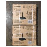 Lot of StyleWell 26 lbs. Concrete and Resin Patio Umbrella Base in Black Customer Returns See Pictures