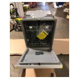 GE 24 in. Built-In Tall Tub Front Control White Dishwasher with 60 dBA dented see picture  Customer Returns See Pictures