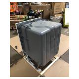 GE 24 in. Built-In Tall Tub Front Control White Dishwasher with 60 dBA dented see picture  Customer Returns See Pictures