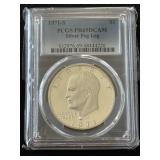 1971-S Eisenhower Silver Peg Leg Dollar Proof PCGS PR69 Deep Cameo
