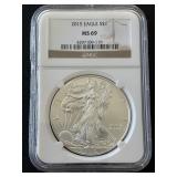 2015 Silver Eagle NGC MS69