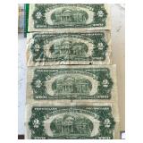 1953 Red Seal $2 Dollar Notes