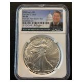 2024 Silver Eagle First Day Reagan Presidential Series NGC MS70
