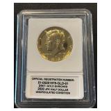 2020-D Kennedy Half Dollar 24K Gold Enriched