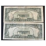 1981 A Green Seal $5 Dollar Federal Reserve Notes