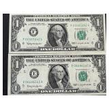 1963 Green Seal $1 Dollar Federal Reserve Notes Uncirculated