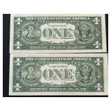 1963 Green Seal $1 Dollar Federal Reserve Notes Uncirculated