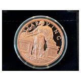 Zombucks Starving Liberty 1 Ounce .999 Copper Round