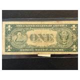 1935 F Blue Seal $1 Dollar Silver Certificate and Stamps