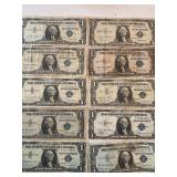 $1 Dollar Blue Seal Silver Certificates