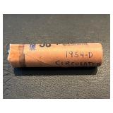 1954-D Lincoln Cent Roll