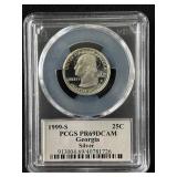 1999-S Georgia Silver Quarter Proof PCGS PR69 Deep Cameo