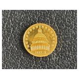 24K Gold Mini Reagan Coin