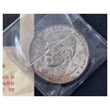 1985 John Kennedy Double Eagle Commemorative .999 Silver Layered