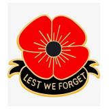 27 Remembrance Pins Lest We Forget Poppy - Brand New 27 Remembrance Pins Lest We Forget Poppy - Brand New