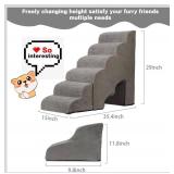Dog and Cat Stairs for Bed, 6-Step Foam Pet Steps, Grey - Brand New *B Dog and Cat Stairs for Bed, 6-Step Foam Pet Steps, Grey - Brand New *B