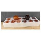 12 Halloween Glass Pumpkin Candle Holders - Brand New 12 Halloween Glass Pumpkin Candle Holders - Brand New