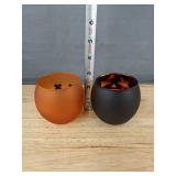 12 Halloween Glass Pumpkin Candle Holders - Brand New 12 Halloween Glass Pumpkin Candle Holders - Brand New