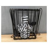 Animated Halloween Skeleton Prisoner Decor, 12" - New Animated Halloween Skeleton Prisoner Decor, 12" - New