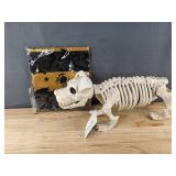Halloween Decor Lot: 3x5 ft Flag & Dog Skeleton Prop - Brand New Halloween Decor Lot: 3x5 ft Flag & Dog Skeleton Prop - Brand New