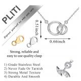 Silvery Interlocking Circle Memorial Necklace, Stainless Steel - Brand New Silvery Interlocking Circle Memorial Necklace, Stainless Steel - Brand New