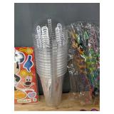 Mickey and Minnie Mouse Party Supplies - Cups, Straws, Stickers, Bubbles - Brand New Mickey and Minnie Mouse Party Supplies - Cups, Straws, Stickers, Bubbles - Brand New