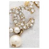 Imitation Pearl and Rhinestone Drop Dangle Earrings - Brand New Imitation Pearl and Rhinestone Drop Dangle Earrings - Brand New