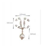 Imitation Pearl and Rhinestone Drop Dangle Earrings - Brand New Imitation Pearl and Rhinestone Drop Dangle Earrings - Brand New