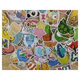 100 Waterproof Cute Vinyl Stickers: Animals, Food, and Fun - Brand New 100 Waterproof Cute Vinyl Stickers: Animals, Food, and Fun - Brand New