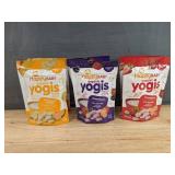 6 Brand New Happy Baby Organic Yogis Freeze-Dreid Yogurt and Fruit Snacks Banana & Mango, Blueberry, and Mixed Berry 6 Brand New Happy Baby Organic Yogis Freeze-Dreid Yogurt and Fruit Snacks Banana & Mango, Blueberry, and Mixed Berry