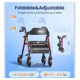 VOCIC Z21 Rollator Walker, Foldable Adjustable - Brand New *B