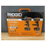RIDGID 18V Brushless 2-Tool Combo Kit R92082 $349 Retail - Brand New RIDGID 18V Brushless 2-Tool Combo Kit R92082 $349 Retail - Brand New