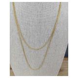 18k Yellow Gold Double Strand Chain Necklace - Brand New 18k Yellow Gold Double Strand Chain Necklace - Brand New