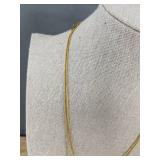 18k Yellow Gold Double Strand Chain Necklace - Brand New 18k Yellow Gold Double Strand Chain Necklace - Brand New