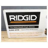 Ridgid 7 in. Twist Handle Angle Grinder, Brand New, 8,200 RPM - Brand New Ridgid 7 in. Twist Handle Angle Grinder, Brand New, 8,200 RPM - Brand New