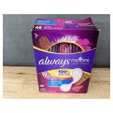 48 Always Radiant Daily Liners & 44 Poise Fresh Protective Daily Liners - Brand New 48 Always Radiant Daily Liners & 44 Poise Fresh Protective Daily Liners - Brand New