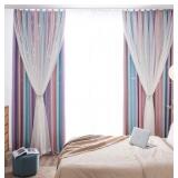 2 UNISTAR Rainbow Blackout Curtain Panels, 52x63 in, Pastel Ombre, $40 Retail - Brand New 2 UNISTAR Rainbow Blackout Curtain Panels, 52x63 in, Pastel Ombre, $40 Retail - Brand New