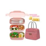 JBGoyon Bento Lunch Box Set - 3 Stackable Containers with Insulated Bag - Brand New *B JBGoyon Bento Lunch Box Set - 3 Stackable Containers with Insulated Bag - Brand New *B