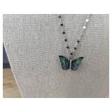 2 Butterfly Pendant Necklaces, Gold-Tone and Silver-Tone - Brand New 2 Butterfly Pendant Necklaces, Gold-Tone and Silver-Tone - Brand New