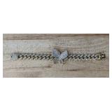 Cuban Link Butterfly Bracelet with Cubic Zirconia, Gold Tone - Brand New Cuban Link Butterfly Bracelet with Cubic Zirconia, Gold Tone - Brand New