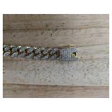 Cuban Link Butterfly Bracelet with Cubic Zirconia, Gold Tone - Brand New Cuban Link Butterfly Bracelet with Cubic Zirconia, Gold Tone - Brand New