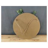10.5 in Round Wood Hello Hanging Sign with Bow - Brand New 10.5 in Round Wood Hello Hanging Sign with Bow - Brand New
