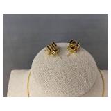 Gold-Tone Necklace and Post Earring Set - Brand New