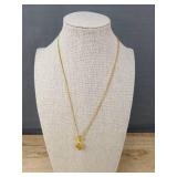 Gold-Tone Necklace and Post Earring Set - Brand New