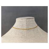 Gold-Tone Necklace and Post Earring Set - Brand New