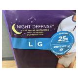 22 Depend Night Defense Underwear L/G - Brand New 22 Depend Night Defense Underwear L/G - Brand New