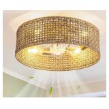 20 Inch Boho Rattan Ceiling Fan with Light, Remote Controlled - Brand New *B 20 Inch Boho Rattan Ceiling Fan with Light, Remote Controlled - Brand New *B