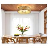 20 Inch Boho Rattan Ceiling Fan with Light, Remote Controlled - Brand New *B 20 Inch Boho Rattan Ceiling Fan with Light, Remote Controlled - Brand New *B