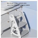 2-in-1 Toddler Potty Training Toilet Seat and Step Stool, Gray $79 Retail - New *B 2-in-1 Toddler Potty Training Toilet Seat and Step Stool, Gray $79 Retail - New *B