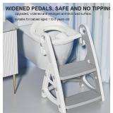 2-in-1 Toddler Potty Training Toilet Seat and Step Stool, Gray $79 Retail - New *B 2-in-1 Toddler Potty Training Toilet Seat and Step Stool, Gray $79 Retail - New *B
